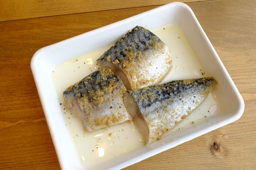 旨米鯖の香草パン粉焼き2