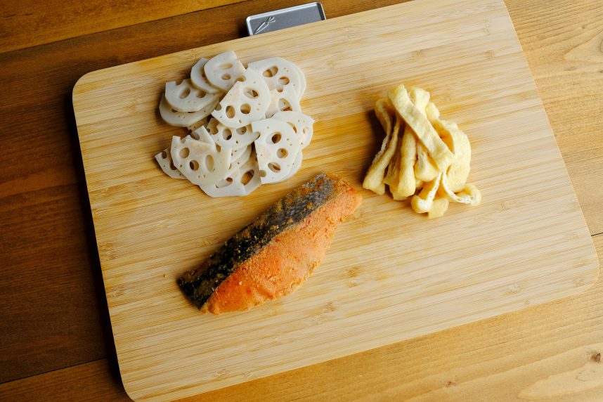 レンコンと鮭の炊き込みご飯2