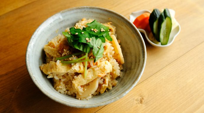 レンコンと鮭の炊き込みご飯6